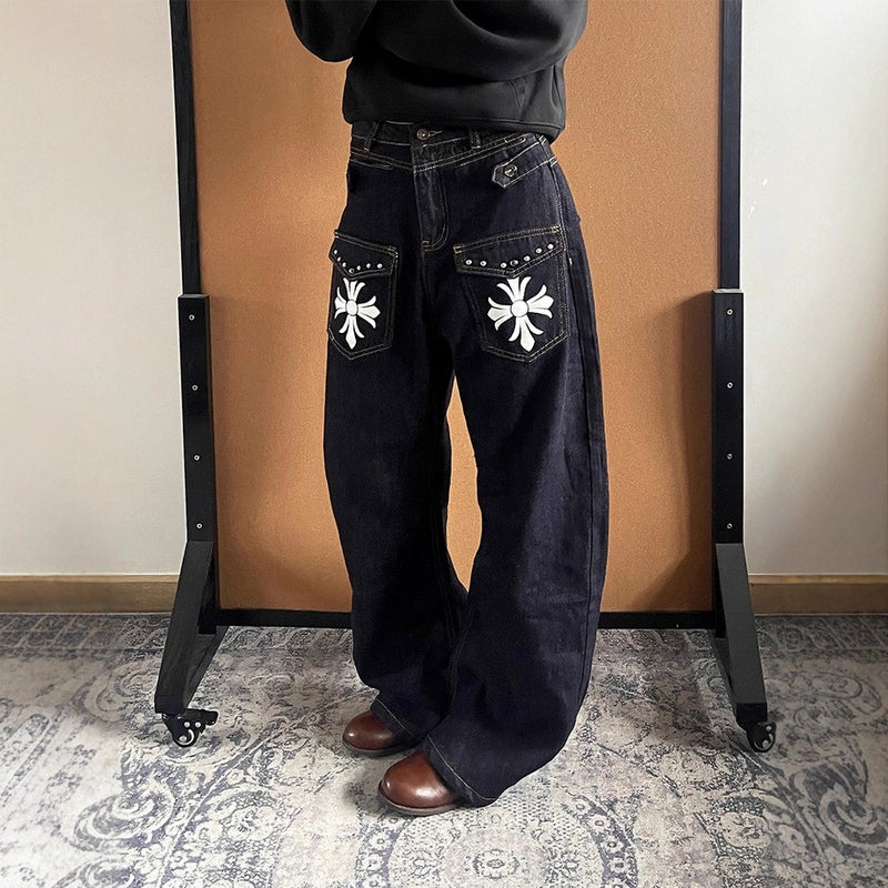Unisex Casual Daily Denim Jeans - Image 4