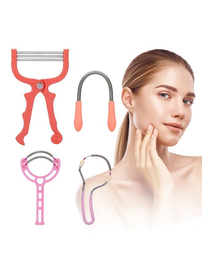 Ideal Swan Spring Hair Remover - 4 Pack Stainless Steel Spring Epilator - Facial Hair Remover for Women Face, Chin Hair, Upper Lip Hair, Women Mustache  - Image 1