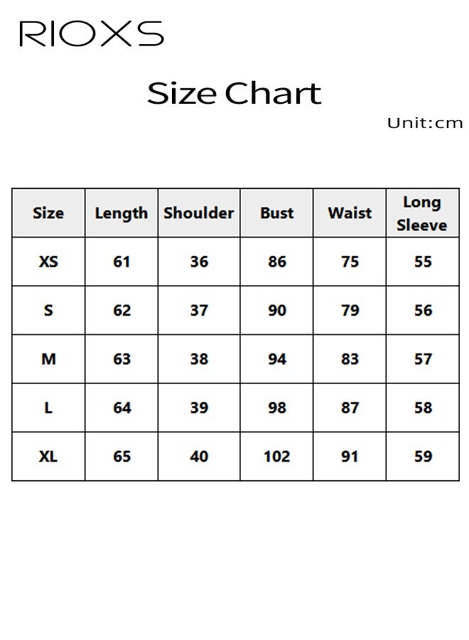 RIOXS Women's Black Button Down Slim Fit Shirt​​, Breathable Stand Collar Long Sleeve Shirt for Office and Casual Wear - Image 4