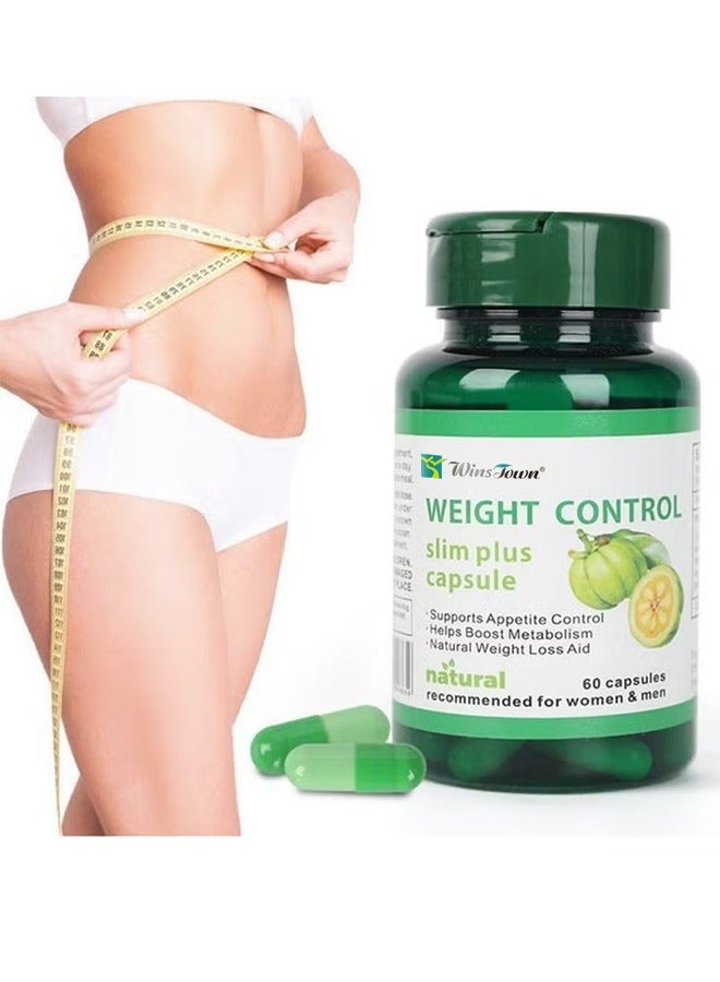 Wins Town Garcinia Cambogia Weight Control Capsules Natural，Slimming Diet Digestion and Metabolism, Fat Burn And Body Slimming, Safe Anti Aging Weight Loss Pills Fat Burn And Slimming 60 Tablets  - Image 1