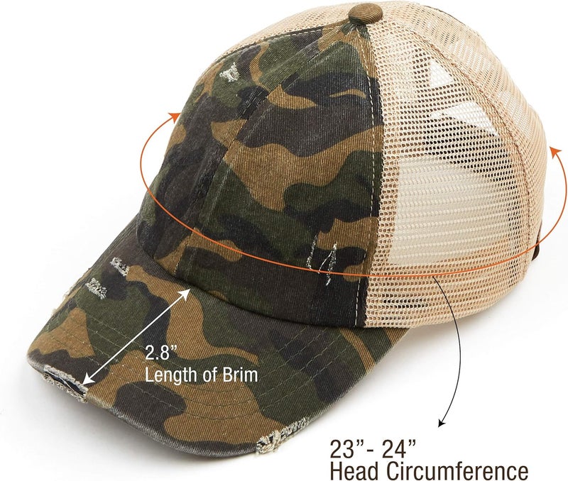 Cc Ponycap Messy High Bun Ponytail Adjustable Glitter Mesh Trucker Baseball Cap - Image 4