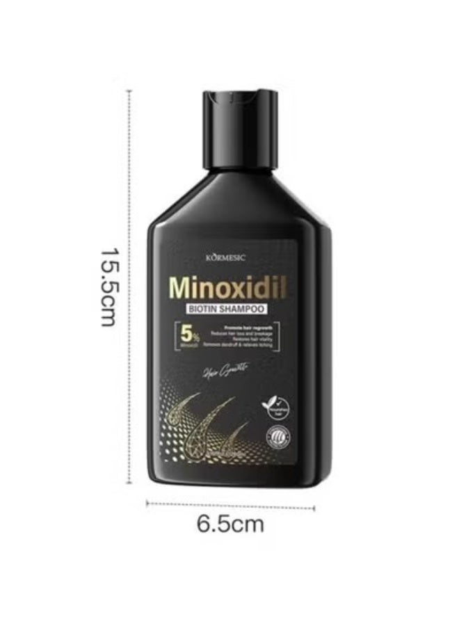 Kormesic 5% Minoxidil Biotin Shampoo 260ML Hair Growth Treatment Shampoo with Minoxidil 5% Strengthen Hair Promote Hair Regrowth Reduce Hair Loss Removes Dandruff & Relieve Itching for Women And Men - Image 3