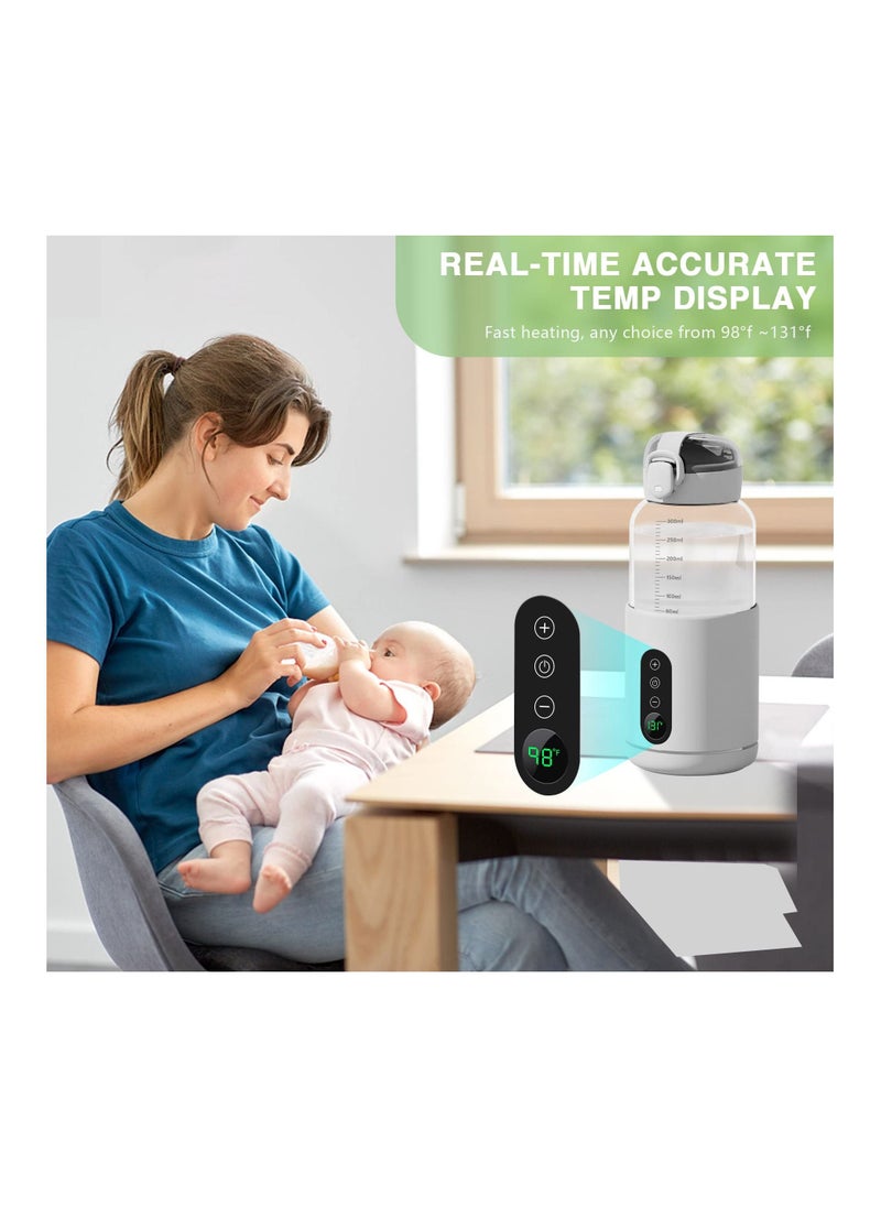 Y&D - Water Warmer Rechargeable for Formula, BreastMilk, Precise Temp Control, 300ml, Portable Instant Travel, Smart Wireless Baby Flask Car, Outdoor, Battery Powered - Image 1
