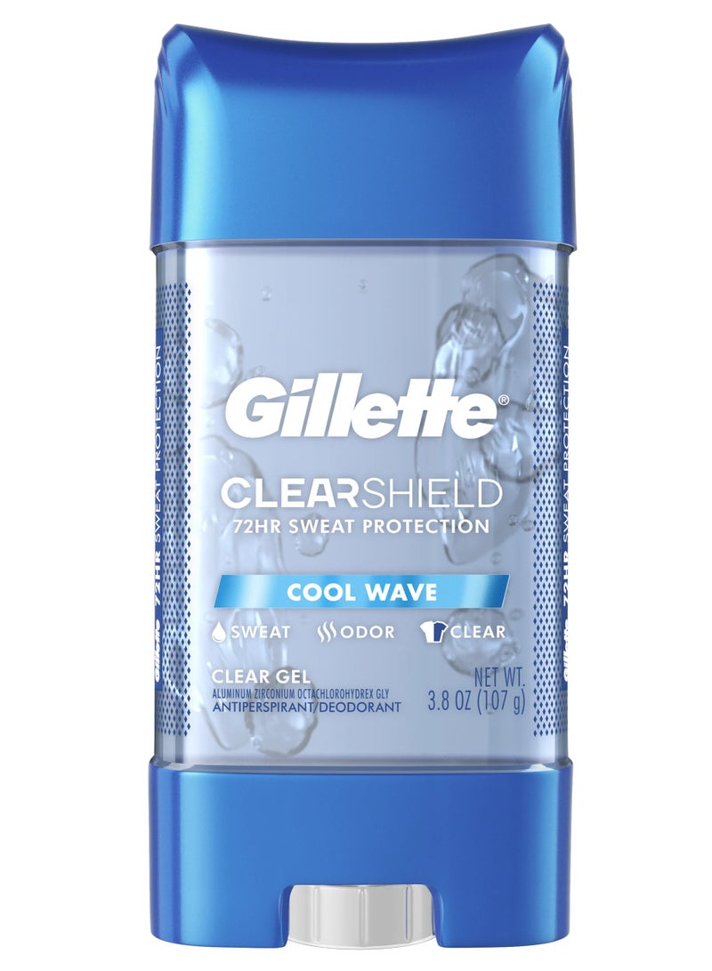 Gillette Cool Wave Clear Shield Gel Antiperspirant Deodorant 107grams - Image 1