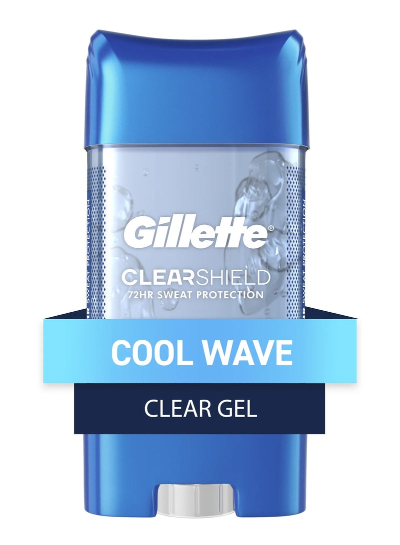 Gillette Cool Wave Clear Shield Gel Antiperspirant Deodorant 107grams - Image 2