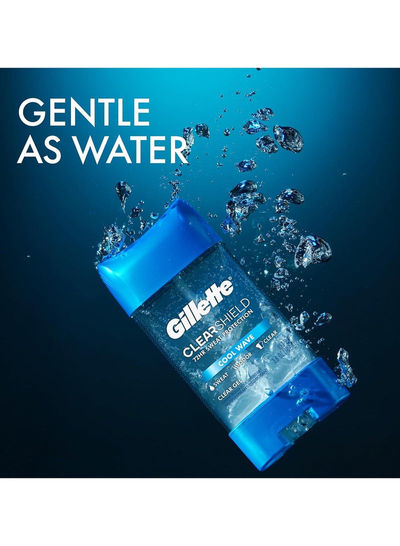Gillette Cool Wave Clear Shield Gel Antiperspirant Deodorant 107grams - Image 4