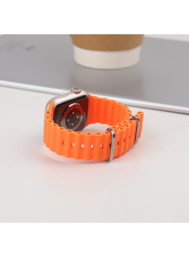 Ocean Bands for for Apple Watch Ultra/2 Band 49mm 46mm 45mm 44mm 42mm 41mm 40mm 38mm Women/Men,Waterproof Sport Silicone Wristband Strap for iWatch series 11 10 9 8 7 6 5 4 3 SE 2nd Ultra/2/3 50 mm - Image 3