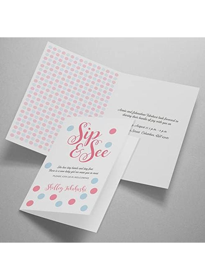 افيري بطاقات تهنئة قابلة للطباعة نصف مطوية 5.5 بوصة × 8.5 بوصة بيضاء غير لامعة 20 بطاقة فارغة مع مغلفات 3265 - Image 3