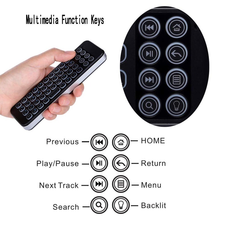 iPazzPort Mini Bluetooth Wireless Keyboard Remote with Backlit for Smart TVs Stick 4k, Fire Cube, Smart TVs 3rd Gen,KP-30BR - Image 4