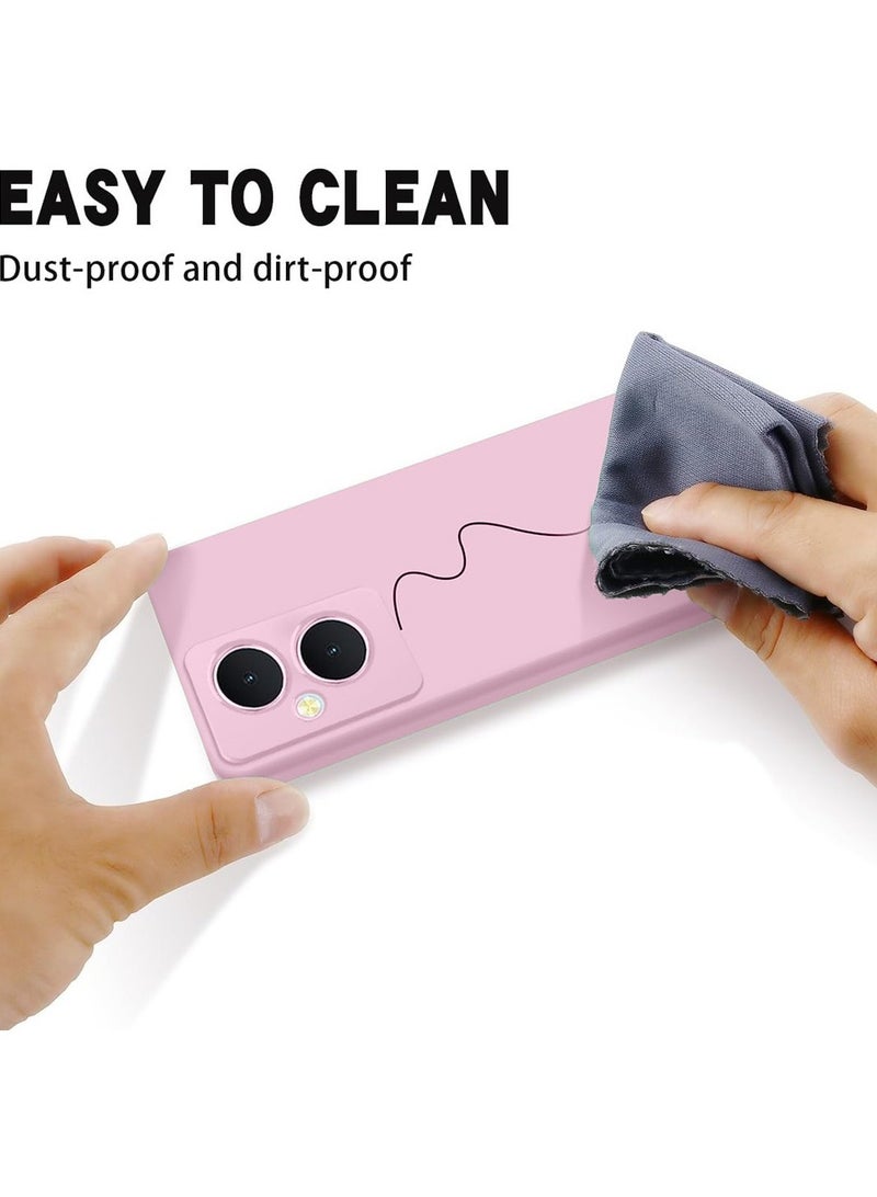 Techie Stylish TPU Silicone Back Cover Case for Vivo V29 Lite – Slim Fit Design, Smooth and Soft – Light Pink - Image 5