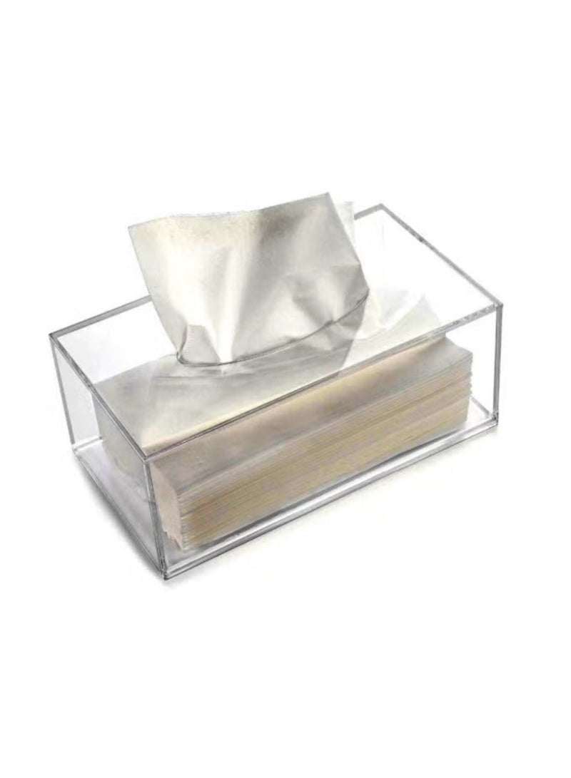 JINFANLI Acrylic Tissue Holder Box Clear 22.5x12x9cm - Image 1