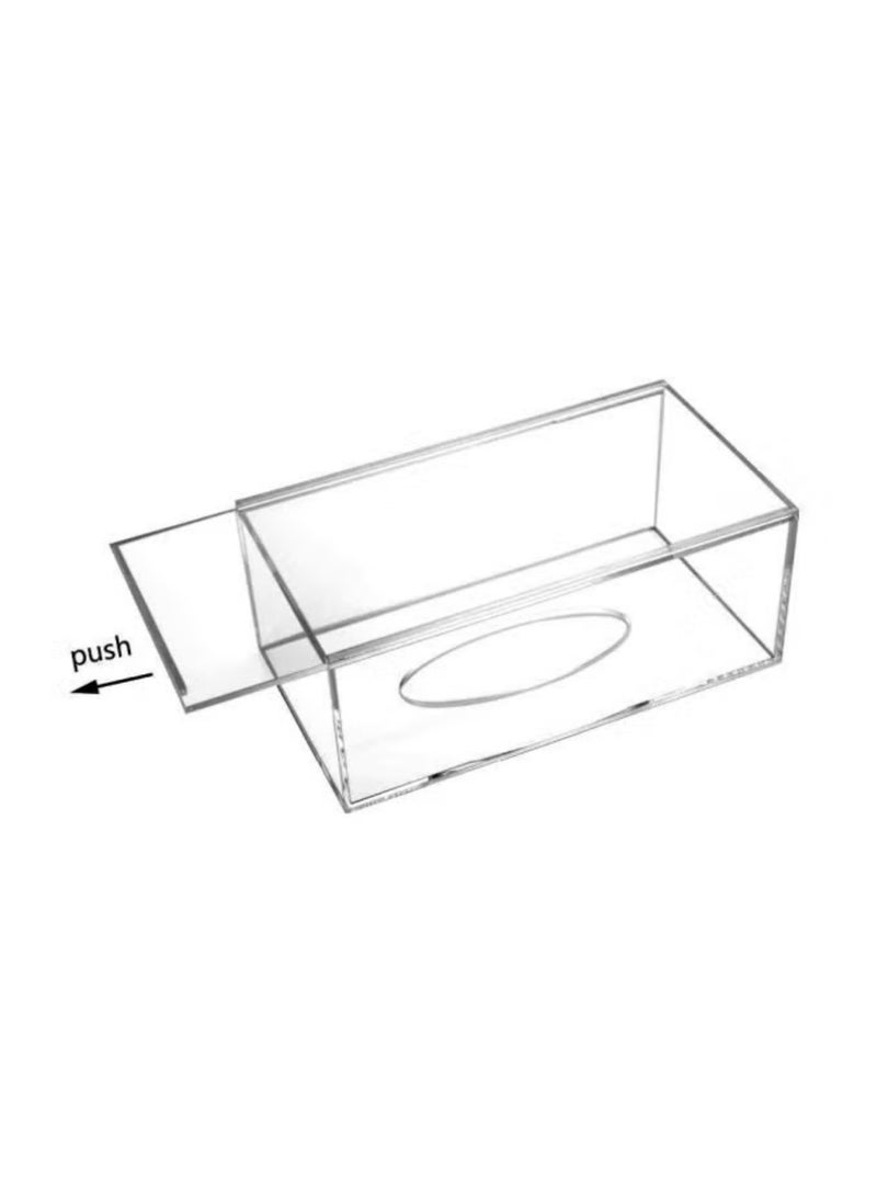 JINFANLI Acrylic Tissue Holder Box Clear 22.5x12x9cm - Image 3