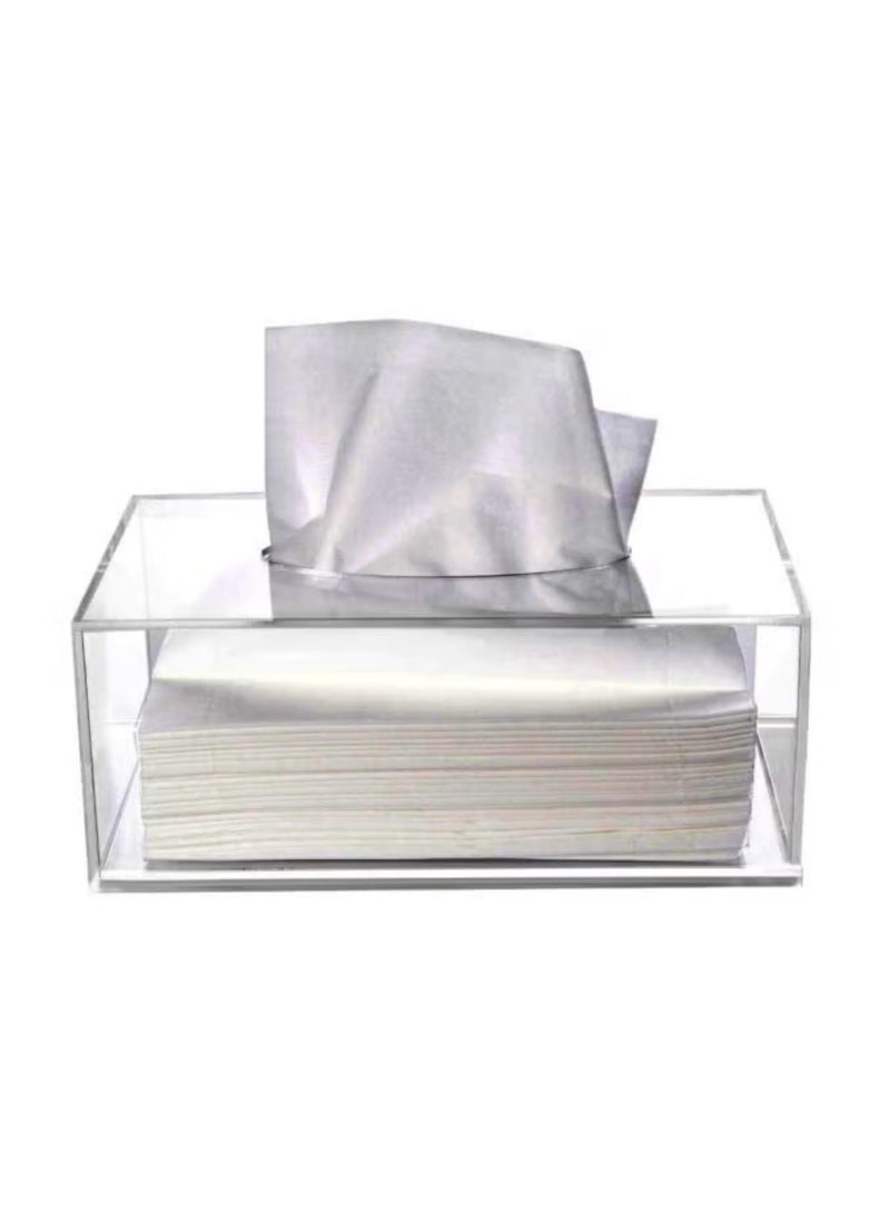 JINFANLI Acrylic Tissue Holder Box Clear 22.5x12x9cm - Image 2