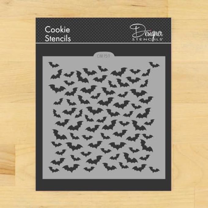 Designer Stencils Scattered Bats Cookie and Craft Stencil CM159 by Designer Stencils - Image 1