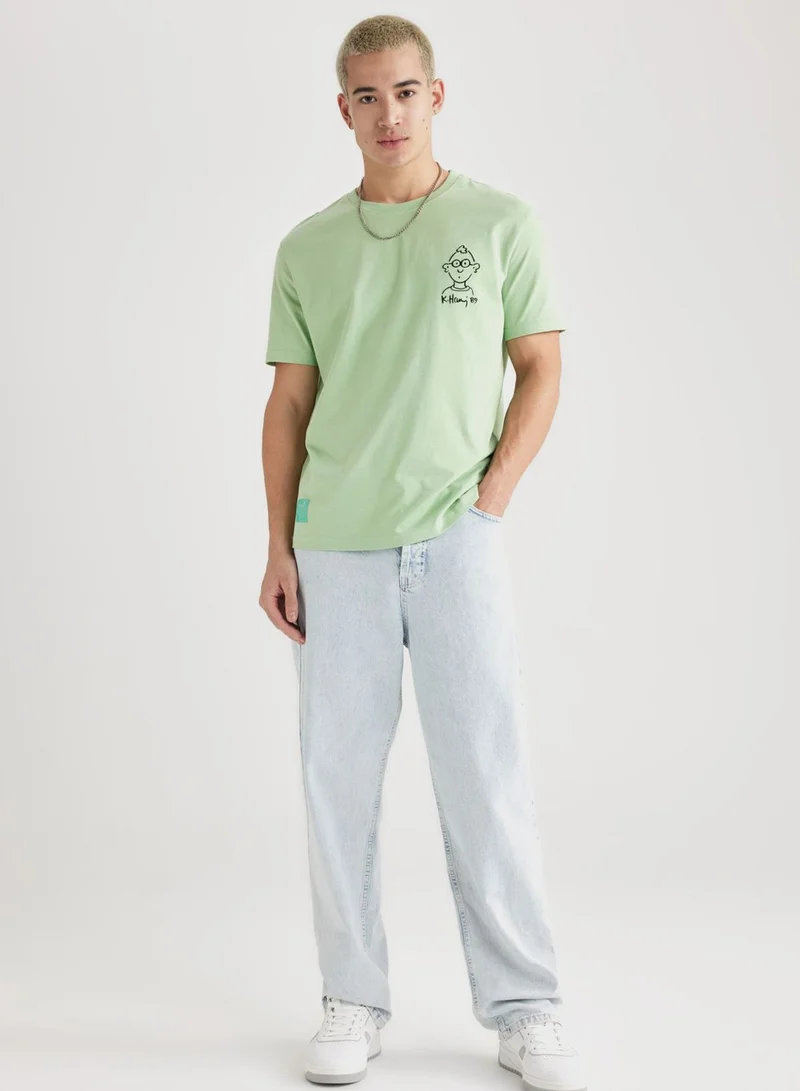 DeFacto Man Licensed Keith Haring Regular Fit T-Shirt