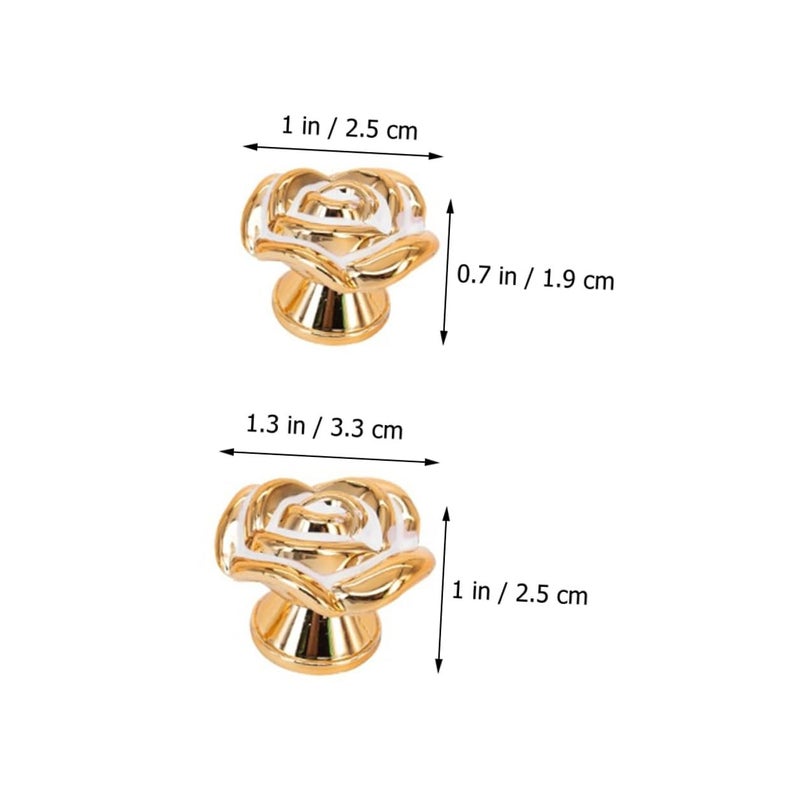 Rose Gold Plastic Drawer Handles 20pcs 3.3cm For Kitchen Cabinet Bathroom Door - Image 3