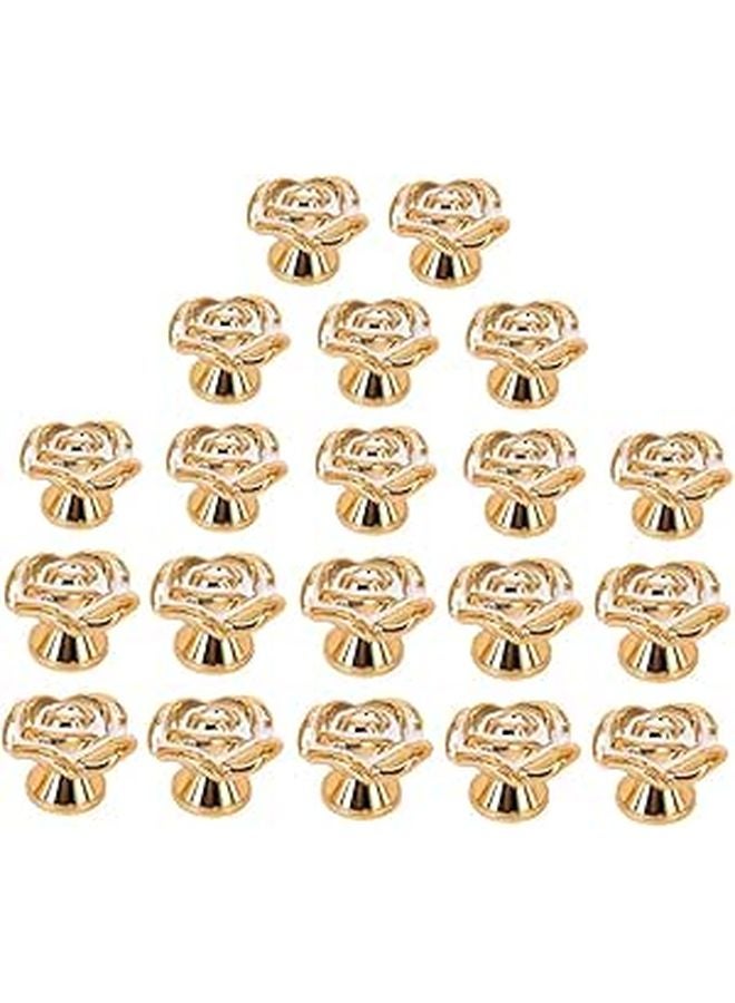 Rose Gold Plastic Drawer Handles 20pcs 3.3cm For Kitchen Cabinet Bathroom Door - Image 1