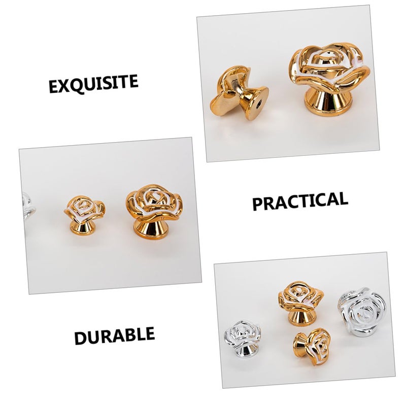 Rose Gold Plastic Drawer Handles 20pcs 3.3cm For Kitchen Cabinet Bathroom Door - Image 4