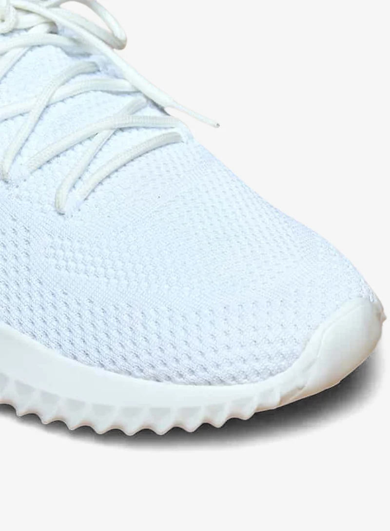 Oaklan by Shoexpress White Men Logo Print Slip-On Sports Shoes with Lace Detail for Men | Best Price UAE