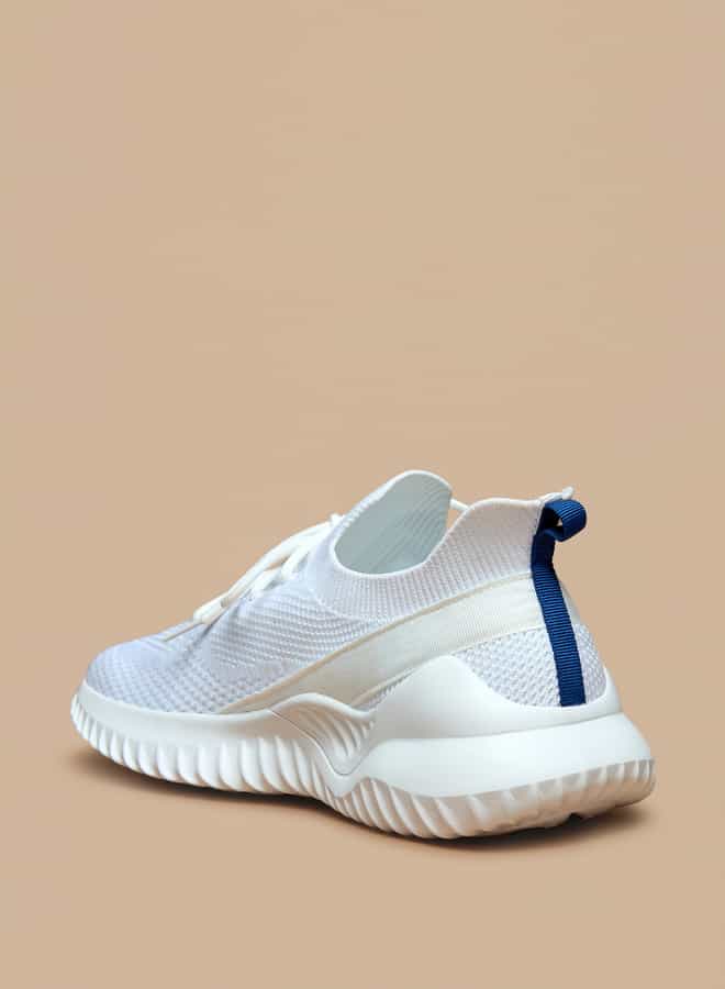 Oaklan by Shoexpress Men Logo Print Slip-On Sports Shoes with Lace Detail  - Image 2