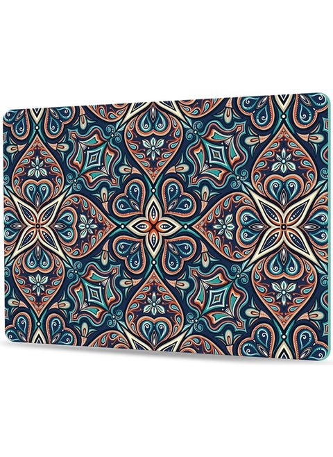 Glass Cutting Board and Serving Board with Green Tile Pattern