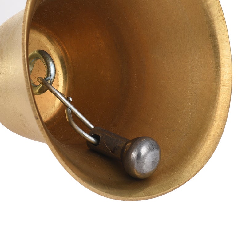 Brass Hand Bell Loud Call Bell Handbell Desk Ringbell with Wooden Handle for Wedding Festival Decoration Food Line Alarm School Hotel Sercive - Image 5