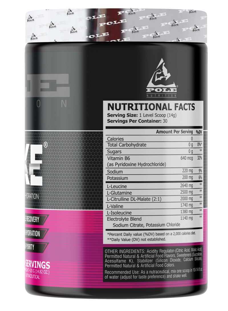 POLE NUTRITION BCAA Stroke 30 Servings - Maximizes Training Intensity & Recovery (Fruit Punch Splash) - Image 3