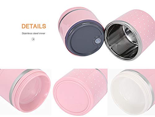 Medigo AirTight 3 Layer Lunch Box Handheld Tiffin Leak Proof Insulated Thermal Container for School Office Collage Pink - Image 3