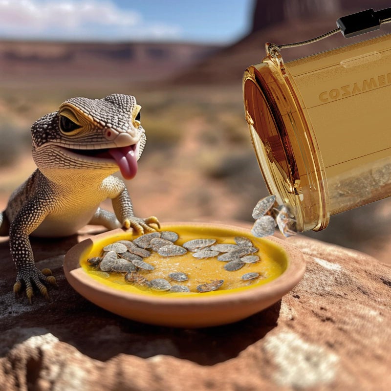 COZYWELL Cricket Calcium Powder Mixer for Reptiles,Easy-to-Use Cricket Keeper Calcium Shaker for Even Coating, Reptile Nutrition Dispenser Accessory for Bearded Dragon Gecko Lizard Turtle - Image 5