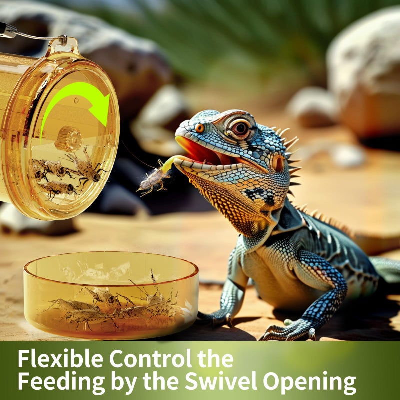 COZYWELL Cricket Calcium Powder Mixer for Reptiles,Easy-to-Use Cricket Keeper Calcium Shaker for Even Coating, Reptile Nutrition Dispenser Accessory for Bearded Dragon Gecko Lizard Turtle - Image 2