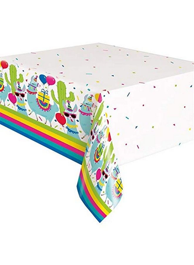 Unique Llama Party Rectangular Plastic Table Cover ; 54" X 84" ; 1 Pc - Image 4