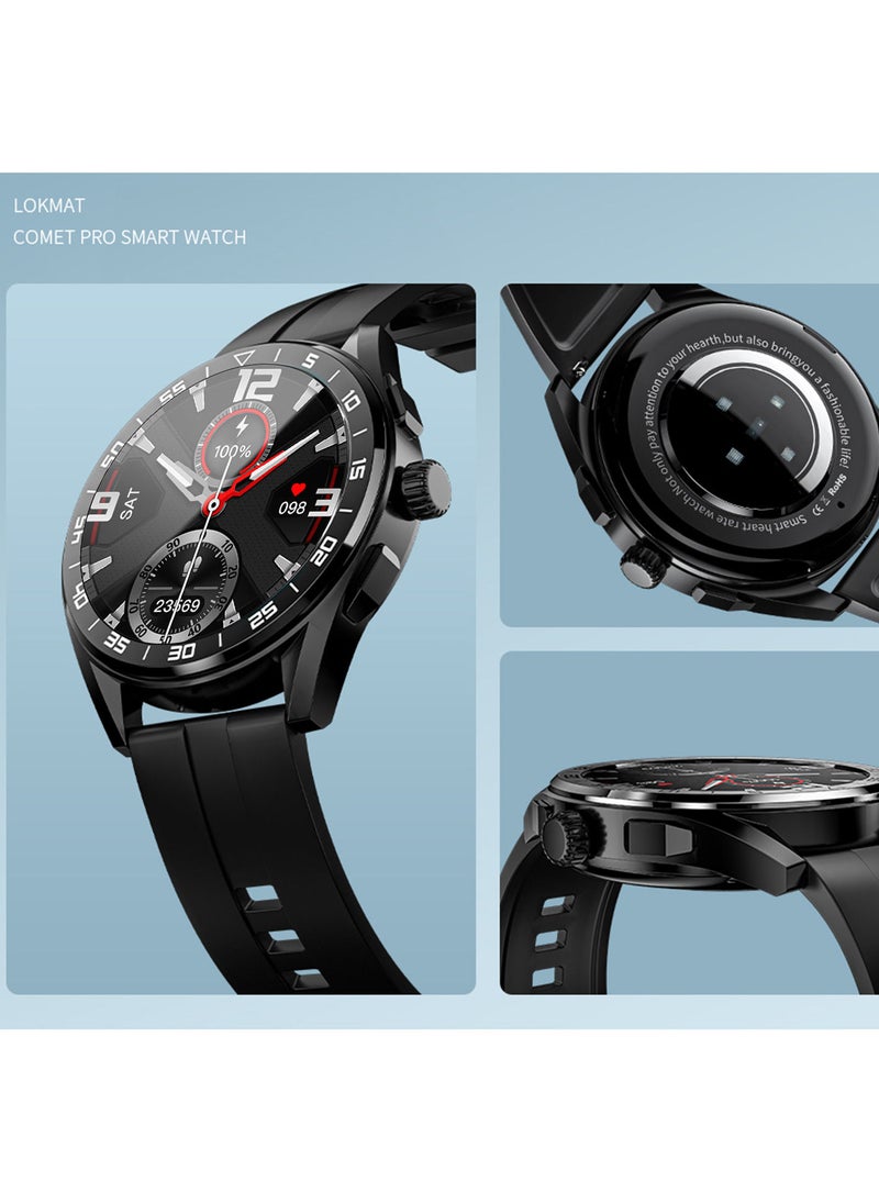 LOKMAT - COMET PRO Smart Watch 1.32''Full-touch Screen BT Call AI Voice Assistant Black - Image 1