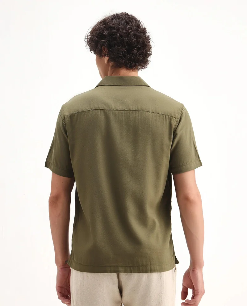 Rare Rabbit Men's Embroidered Relaxed Fit Shirt