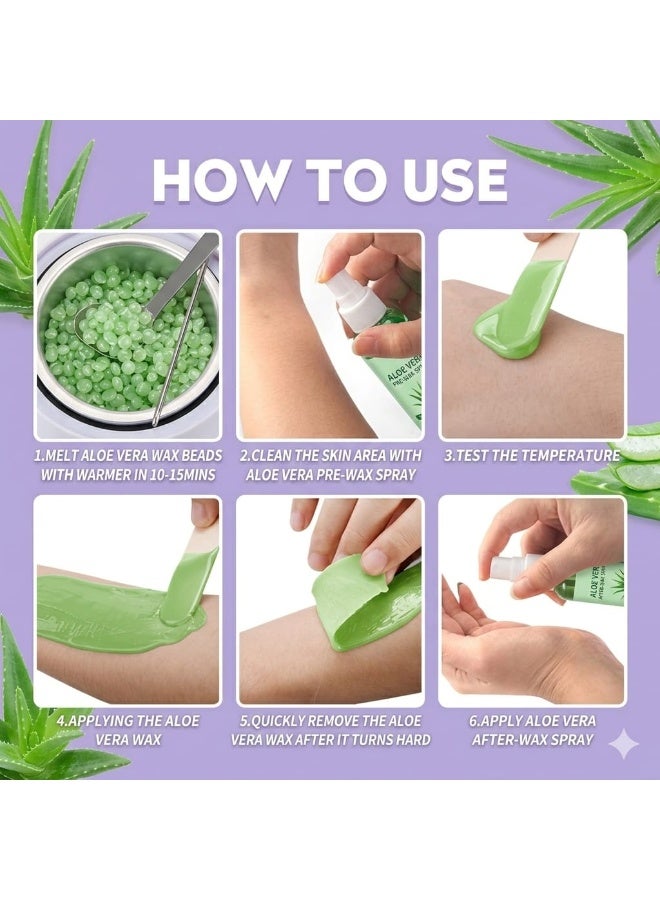 Jagravo Aloe Vera Hot Wax Beans 600gm for Hair Removal – Strip-Free - Image 4