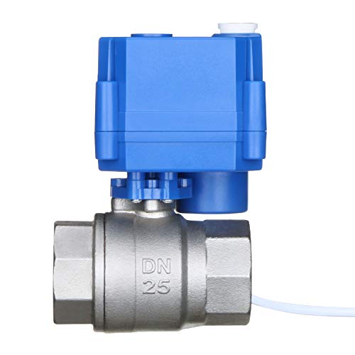 U.S. Solid Motorized Ball Valve- 1" Stainless Steel Ball Valve with Manual Function, Full Port, 9-24V AC/DC and 2 Wire Auto Return Setup - Image 4
