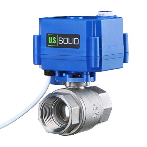 U.S. Solid Motorized Ball Valve- 1" Stainless Steel Ball Valve with Manual Function, Full Port, 9-24V AC/DC and 2 Wire Auto Return Setup - Image 3