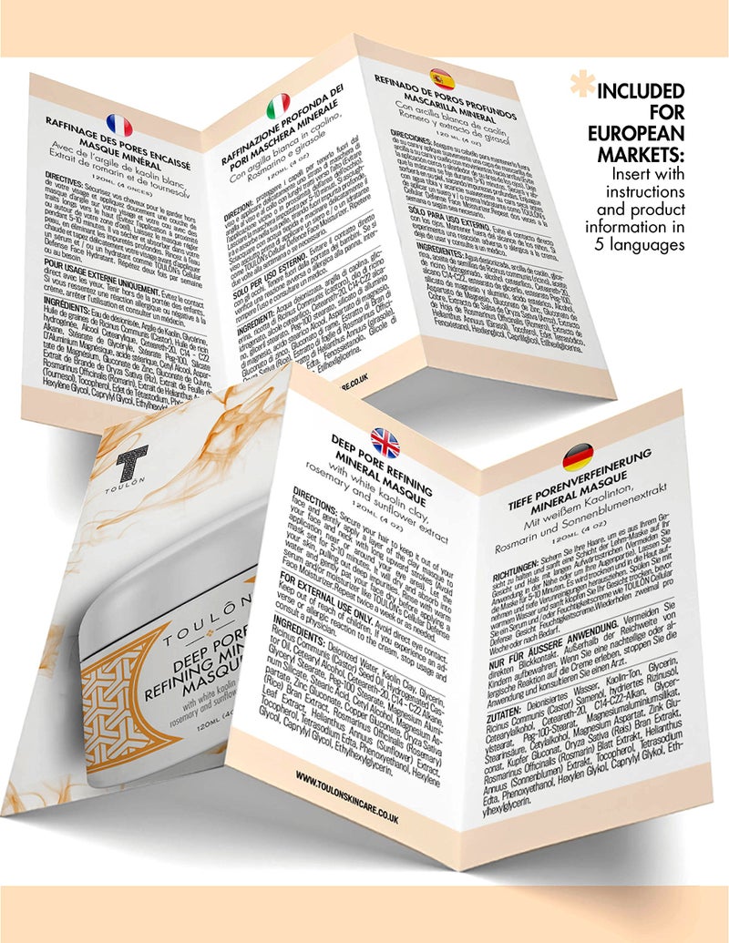 TOULON Kaolin Clay Mask for Face with White Kaolin Mineral Clay. Soft Pure Healing Mask with Minerals to Reduce Wrinkles and Blackheads & Detox Skin - Improve Complexion for Women or Men - Image 3