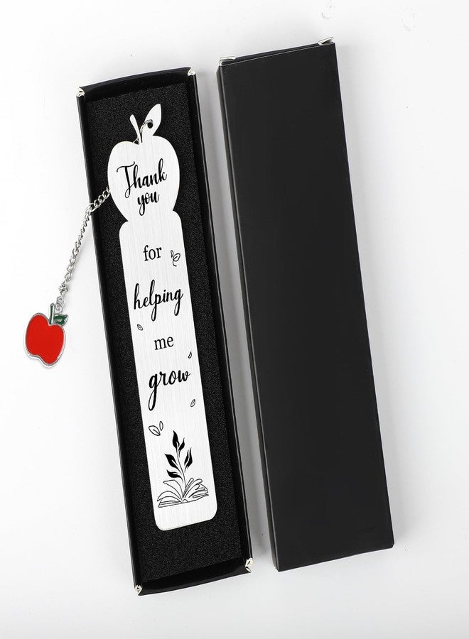 Hedeey Teacher Metal Bookmark, Thank You Teacher Appreciation Gift Bookmark for Women Men, Unique Bookmarks for Teacher’s Day, Thank You for Helping Me Grow Bookmarks (Grow) - Image 5