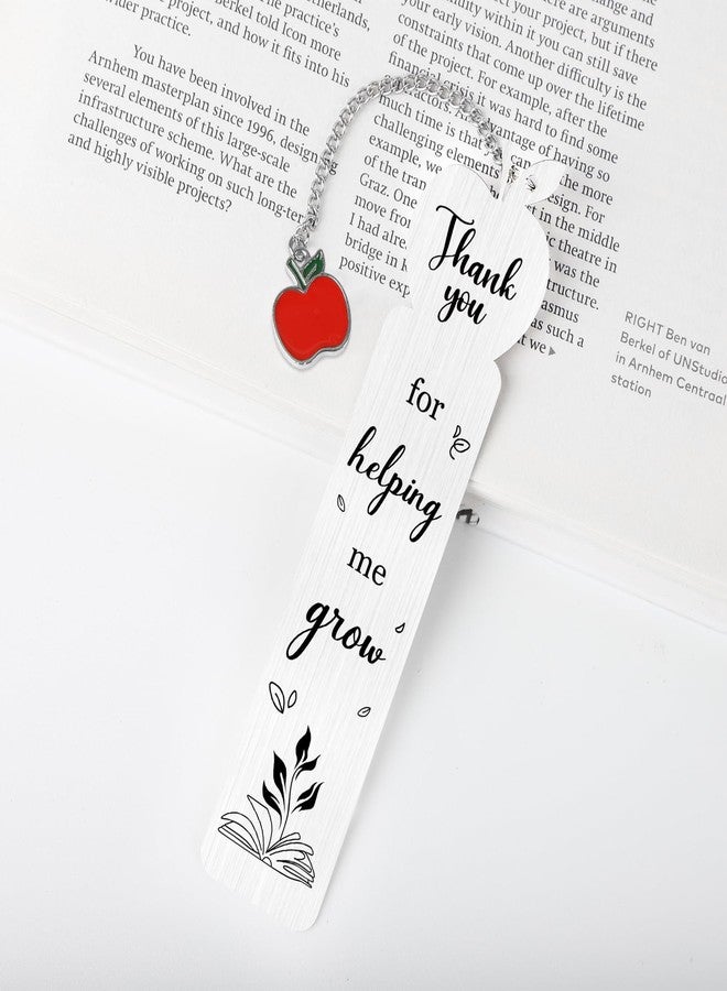 Hedeey Teacher Metal Bookmark, Thank You Teacher Appreciation Gift Bookmark for Women Men, Unique Bookmarks for Teacher’s Day, Thank You for Helping Me Grow Bookmarks (Grow) - Image 2