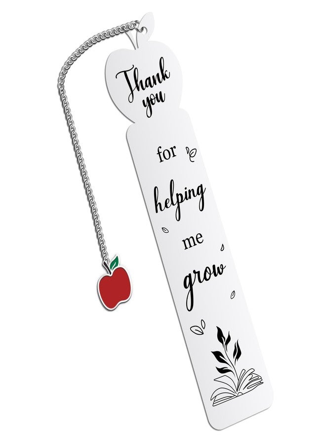 Hedeey Teacher Metal Bookmark, Thank You Teacher Appreciation Gift Bookmark for Women Men, Unique Bookmarks for Teacher’s Day, Thank You for Helping Me Grow Bookmarks (Grow) - Image 1