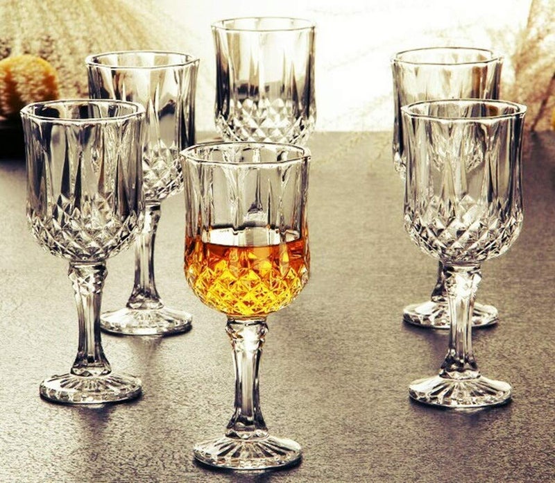 Nirgun Empex Whisky GlassCut Wine Glasses Wine Glass Clear220 mlSet of 6 - Image 1