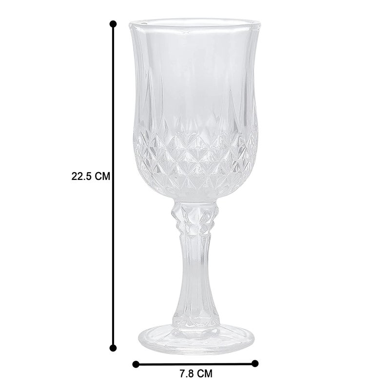 Nirgun Empex Whisky GlassCut Wine Glasses Wine Glass Clear220 mlSet of 6 - Image 3