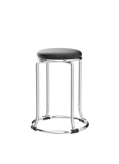 INDIAN DECOR INDIAN DECOR 45221 Stacking ChairsStools Home Stainless Steel Dining Stool Round Stool Living Room Metal Sofa Stool Shoe Changing Stool Makeup Stool 45CM Pack of 1Black  - Image 4
