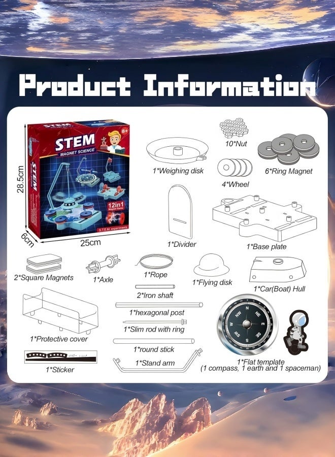 Saudi Select Inspiring 12-in-1 Magnetic Science Kit: Foster Joyful Learning & Education in the World of Science! - Image 2
