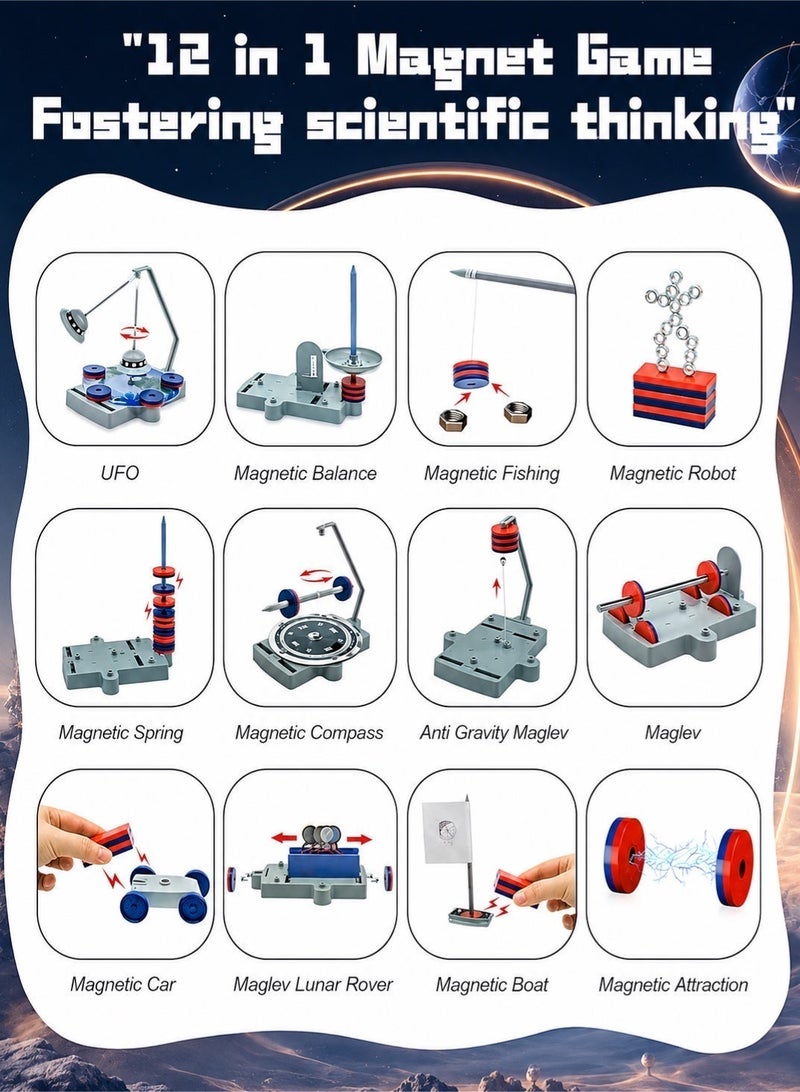 Saudi Select Inspiring 12-in-1 Magnetic Science Kit: Foster Joyful Learning & Education in the World of Science! - Image 4