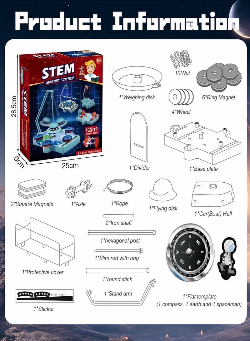 Saudi Select Inspiring 12-in-1 Magnetic Science Kit: Foster Joyful Learning & Education in the World of Science! - Image 3