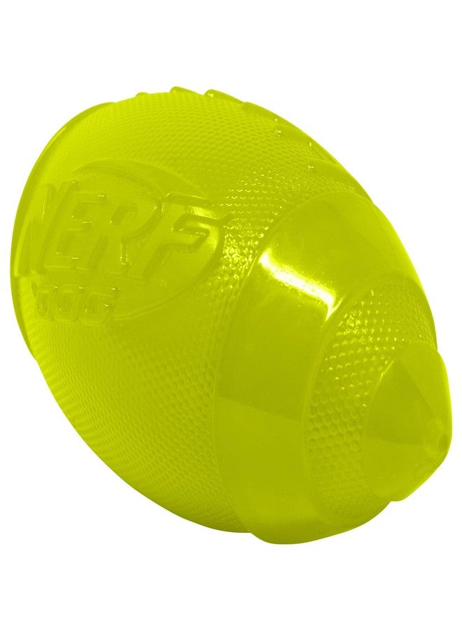 Nerf Dog 7in TPR Glow Classic Squeak Football Dog Toy -Green - Image 5