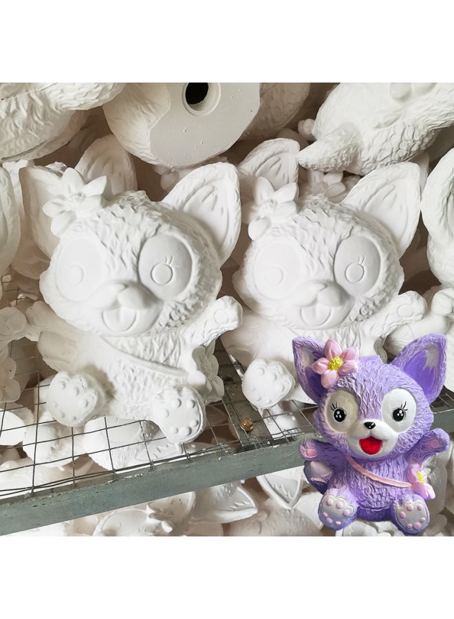 Popular Online Celebrity Plaster Painted Doll Coloring Doll Children's Diy Graffiti Toy Storage Jar Decoration Ornaments-Color:[Real Plaster] Backpack Ling Na Beier (send 12 Color Pigment Strips) - Image 1