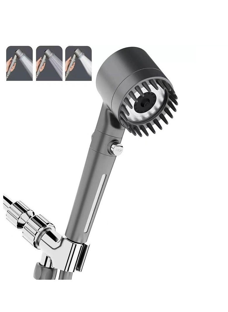 Filtered Shower Head - Universal Connection, Three-Speed Adjustment, One-Touch Water Stop - Ideal for Bathroom Accessories with Handheld Spray Combo - Image 1