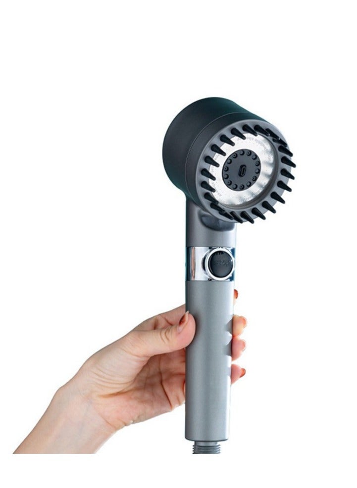 Filtered Shower Head - Universal Connection, Three-Speed Adjustment, One-Touch Water Stop - Ideal for Bathroom Accessories with Handheld Spray Combo - Image 2